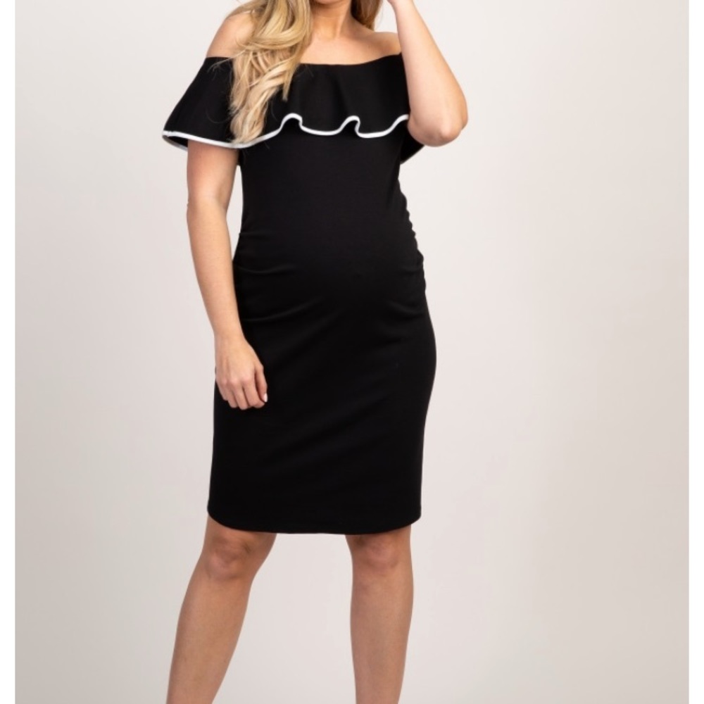 MATERNITY Off The Shoulder Dress